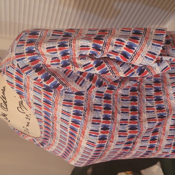 Rafaella Short Sleeve Shirt with ties on sleeve, Large - Picture 4 of 9